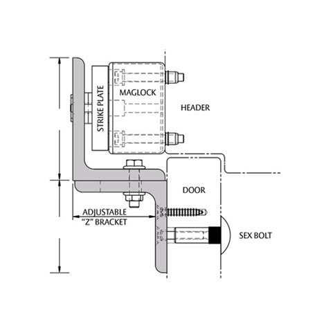 flat mount z bracket kit specification sheet|M32 Magnalock .